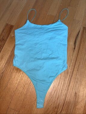 Free People Sky Blue Spaghetti Strap Bodysuit